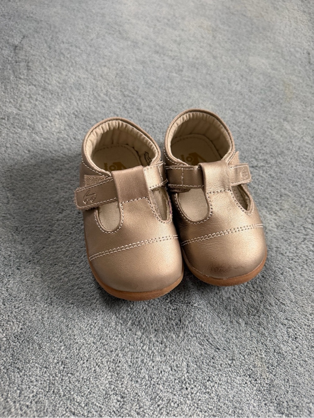 See Kai Run Metallic Gold Baby Mary Janes